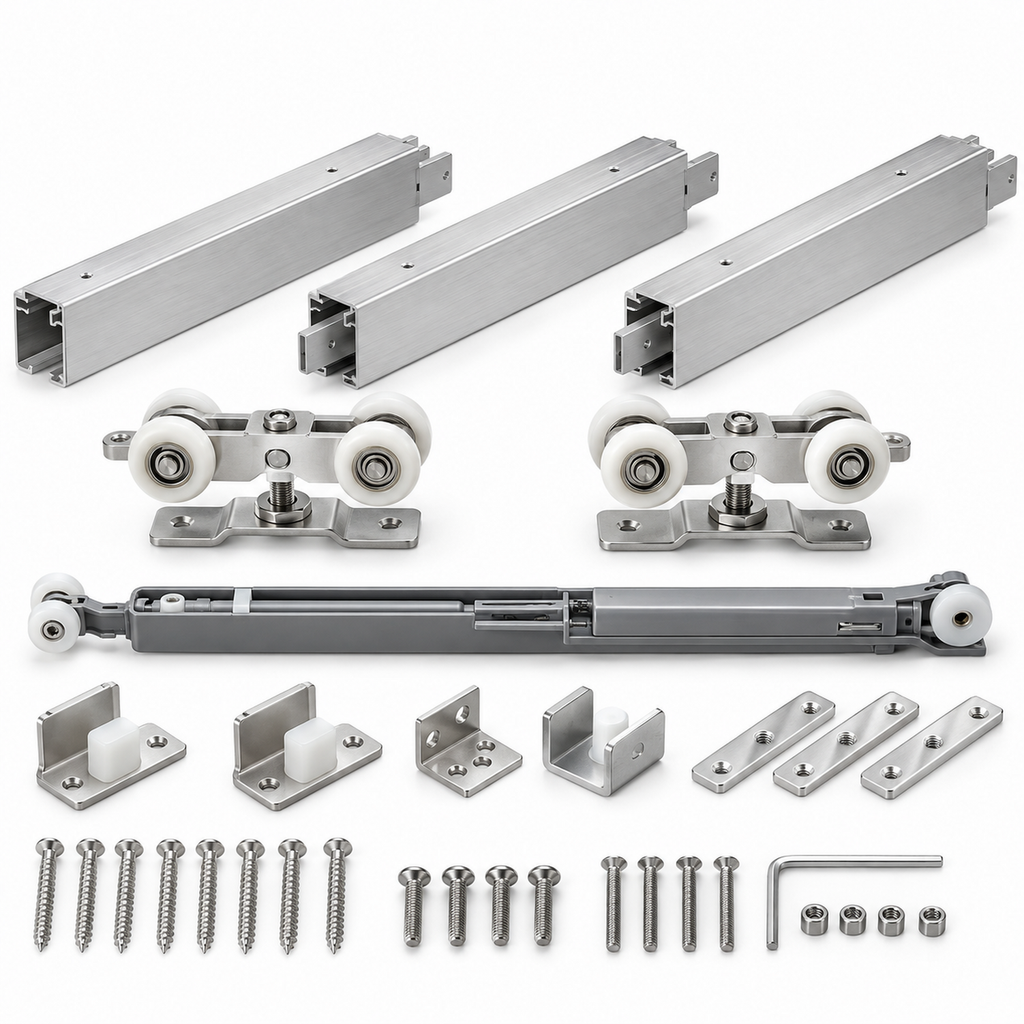 Modular Soft-Close Pocket Door Track Kit