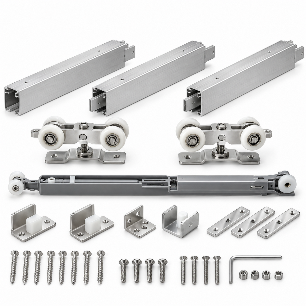Modular Soft-Close Pocket Door Track Kit