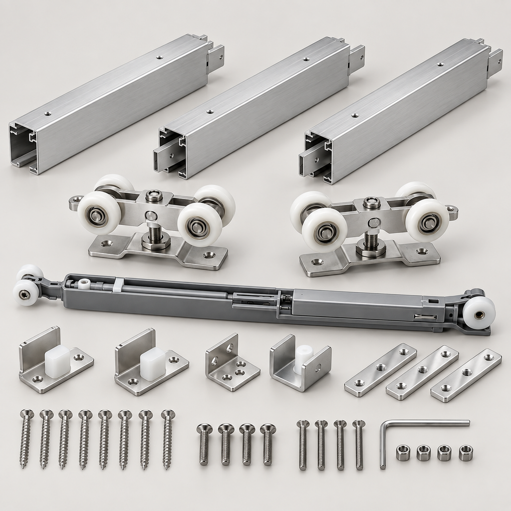 Modular Soft-Close Pocket Door Track Kit