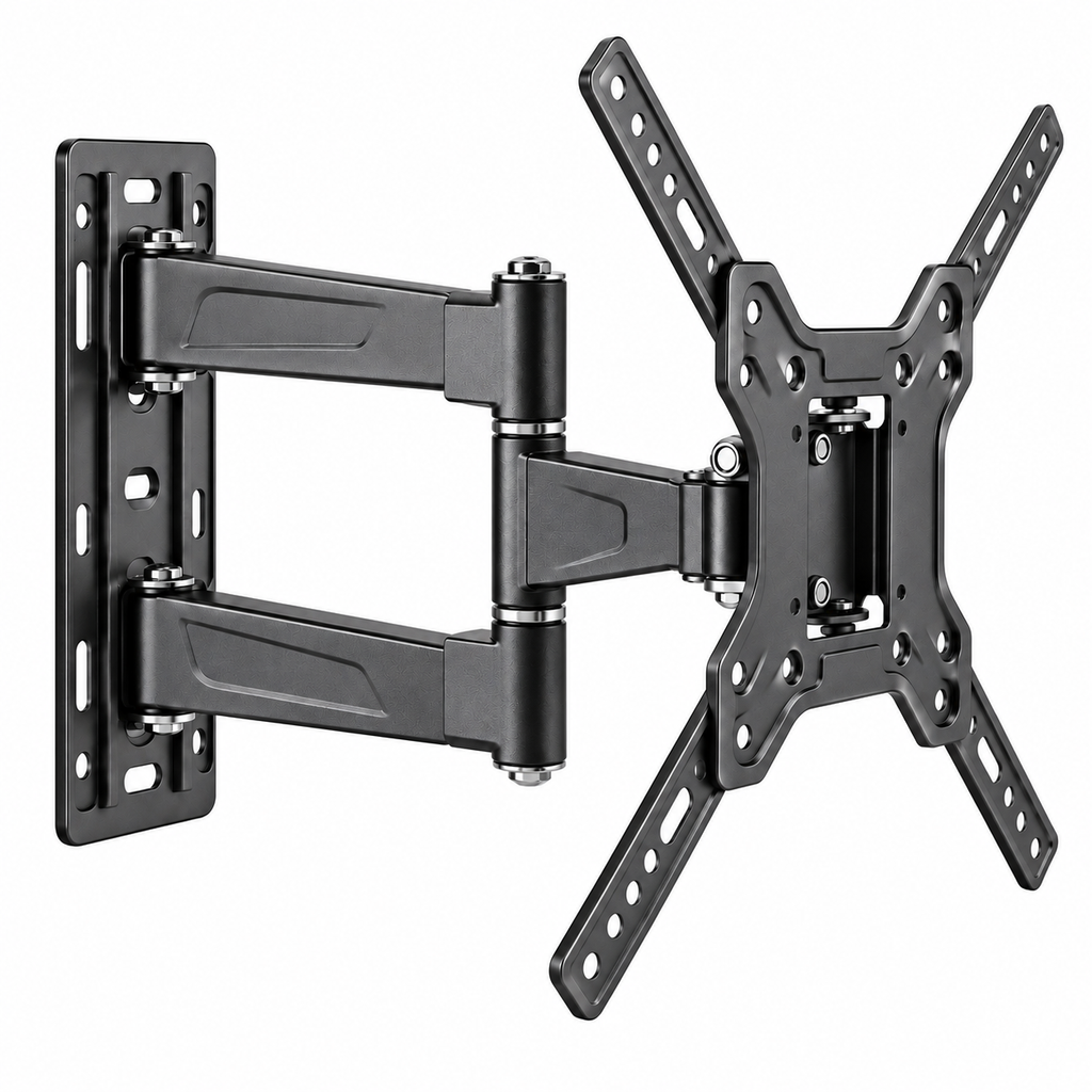 Compact Dual-Arm Full-Motion TV Wall Mount
