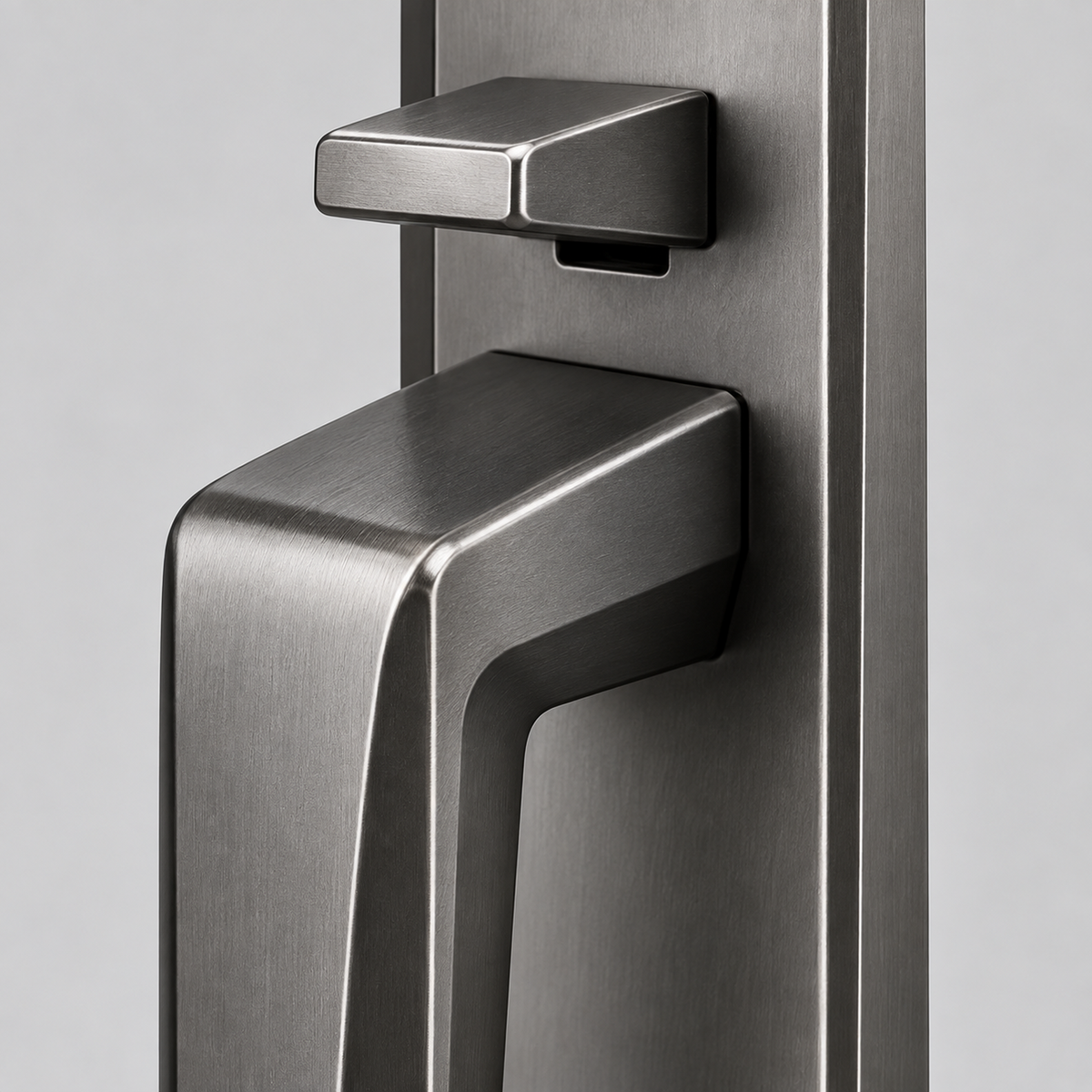 Tapered Graphite Entry Handleset with Matching Deadbolt