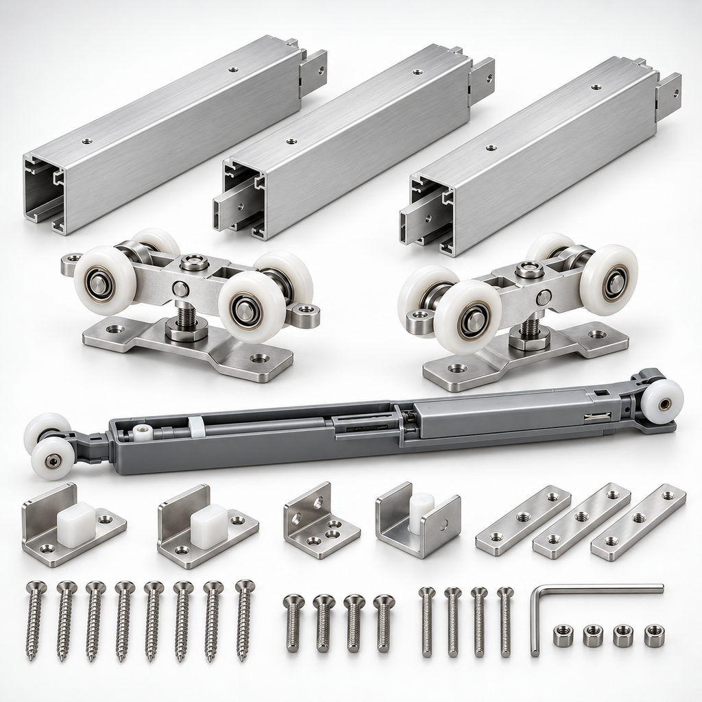 Modular Soft-Close Pocket Door Track Kit