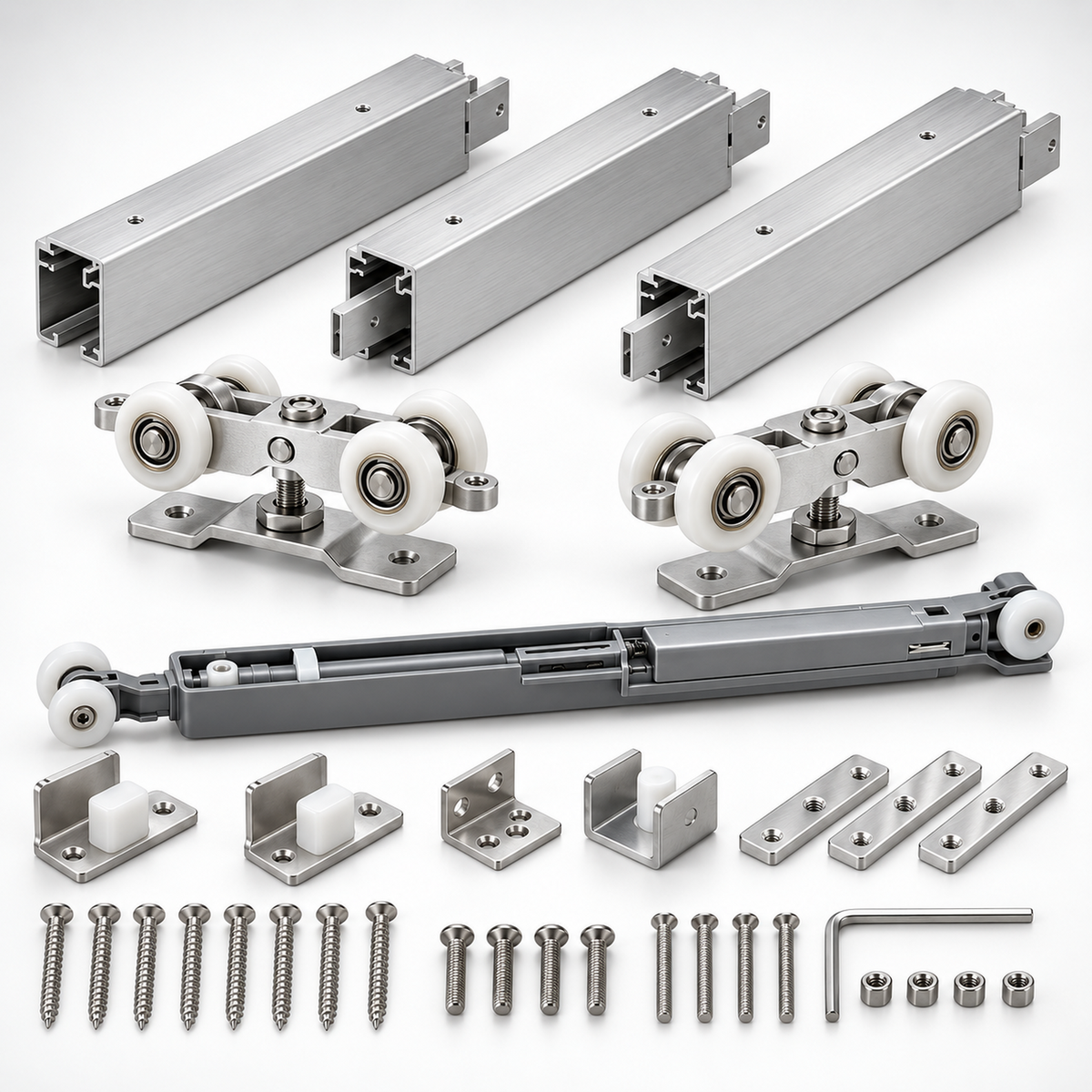 Modular Soft-Close Pocket Door Track Kit