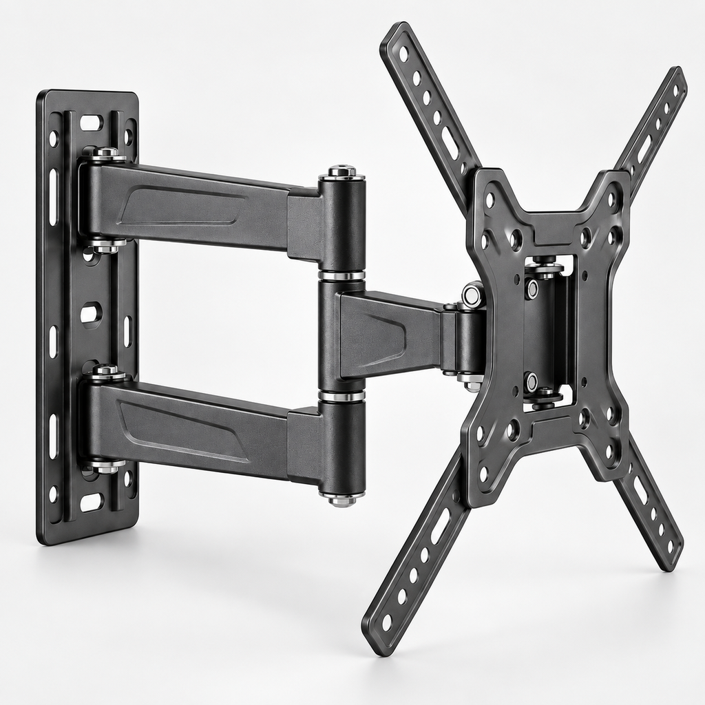 Compact Dual-Arm Full-Motion TV Wall Mount