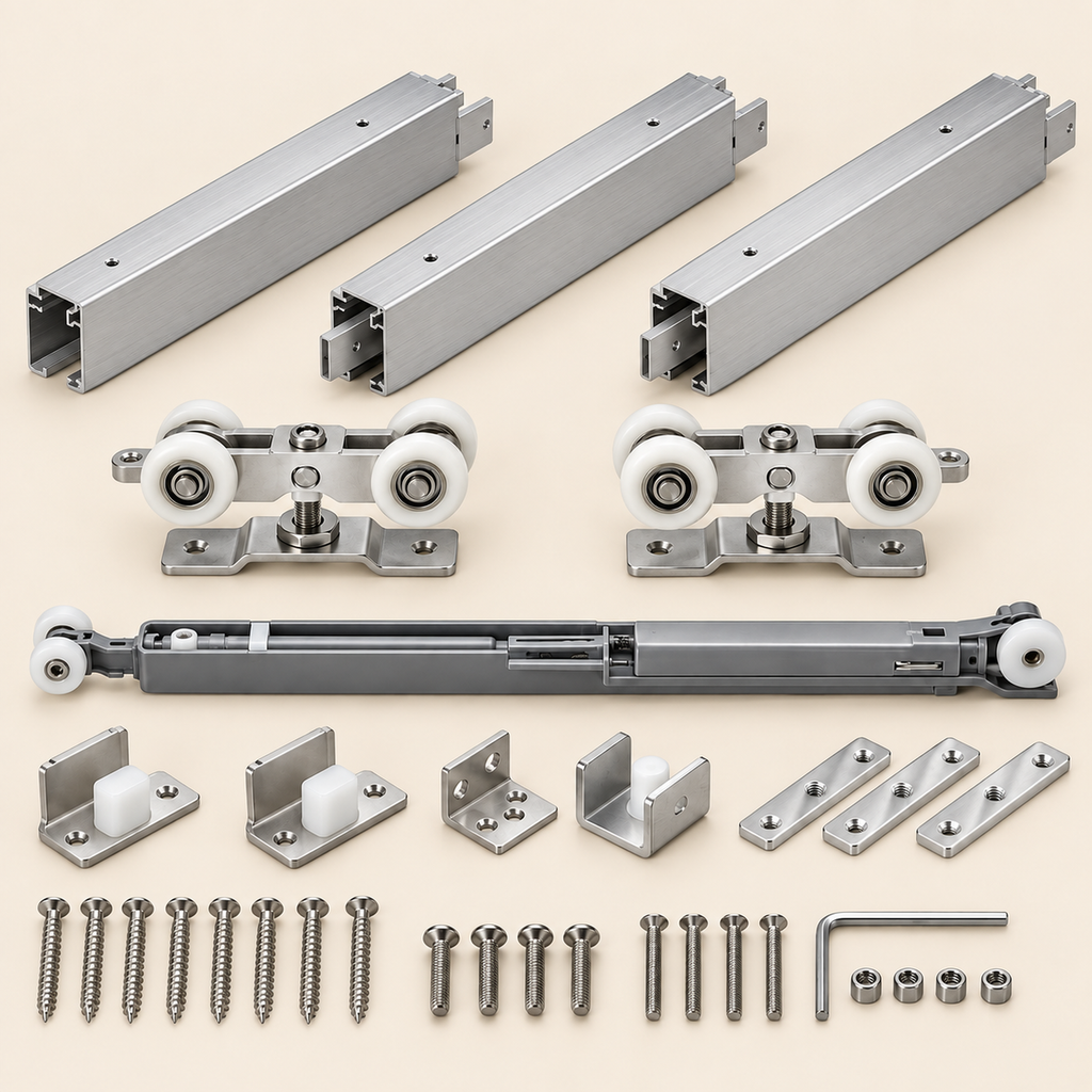 Modular Soft-Close Pocket Door Track Kit